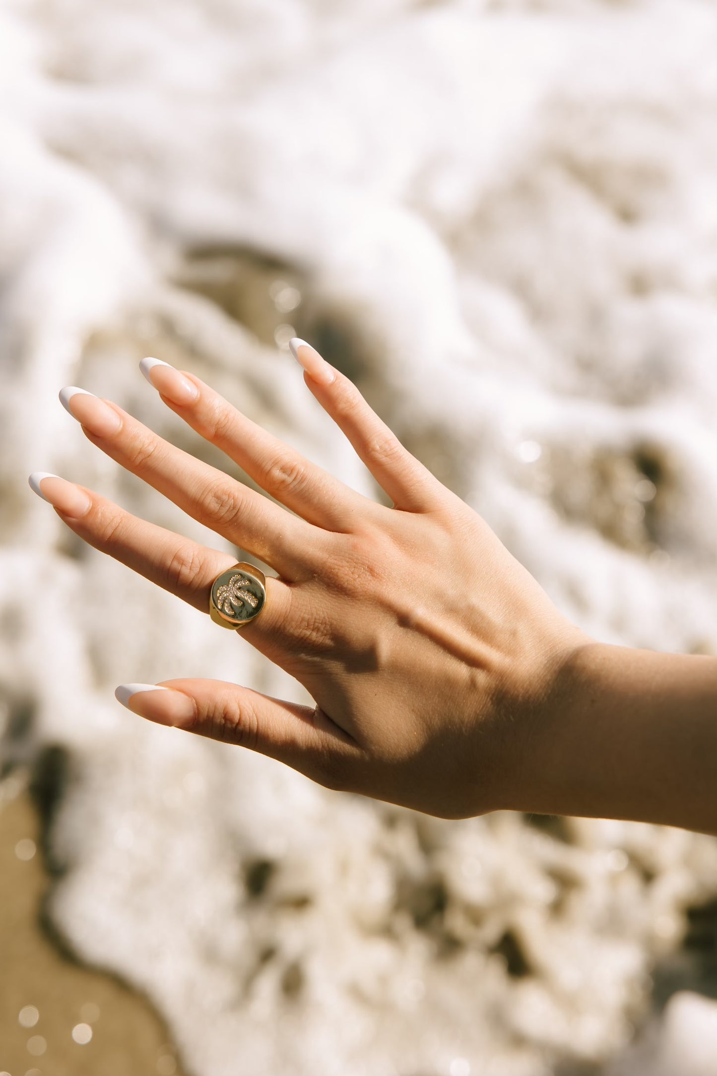 Gold Palm Tree Ring
